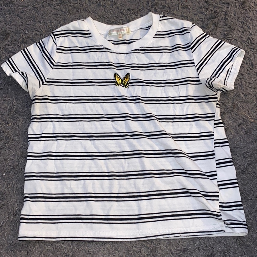 Butterfly striped shirt